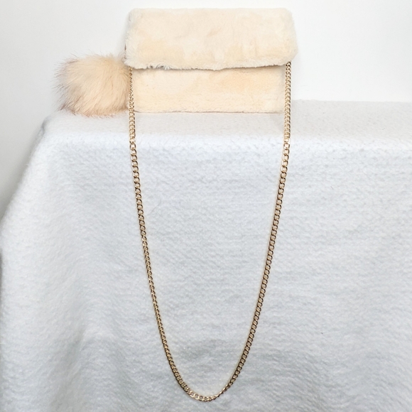 Faux Fur Crossbody Bag With Pom Detachable Gold Crossbody Chain Off White - Picture 8 of 13